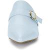 imageAllegra K Womens Pointed Toe Slip on Block Heel Sandals MulesSky Blue