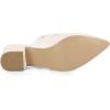 imageAllegra K Womens Pointed Toe Slip on Block Heel Sandals MulesWhite