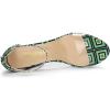 imageAllegra K Womens Printed Clear Platform Chunky Heel SandalsGreen