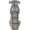 imageAllegra K Womens Printed Clear Platform Chunky Heel SandalsGrey