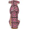 imageAllegra K Womens Printed Clear Platform Chunky Heel SandalsHot Pink