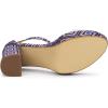imageAllegra K Womens Printed Clear Platform Chunky Heel SandalsPurple