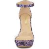imageAllegra K Womens Printed Clear Platform Chunky Heel SandalsPurple