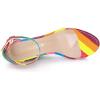 imageAllegra K Womens Printed Clear Platform Chunky Heel SandalsRainbow