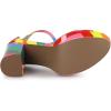 imageAllegra K Womens Printed Clear Platform Chunky Heel SandalsRainbow