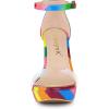 imageAllegra K Womens Printed Clear Platform Chunky Heel SandalsRainbow