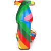 imageAllegra K Womens Printed Clear Platform Chunky Heel SandalsRainbow