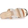 imageAllegra K Womens Rhinestone Chunky Heel Slide Heel SandalsRose Gold
