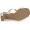 imageAllegra K Womens Rhinestone Chunky Heel Slide Heel SandalsRose Gold