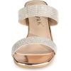 imageAllegra K Womens Rhinestone Chunky Heel Slide Heel SandalsRose Gold