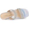 imageAllegra K Womens Rhinestone Chunky Heel Slide Heel SandalsSilver