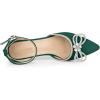 imageAllegra K Womens Rhinestones Bow Ankle Strap Stiletto Heel Sandals PumpsGreen