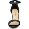 imageAllegra K Womens Satin Open Toe Ankle Strap Chunky Heels SandalsBlack