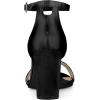 imageAllegra K Womens Satin Open Toe Ankle Strap Chunky Heels SandalsBlack