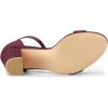 imageAllegra K Womens Satin Open Toe Ankle Strap Chunky Heels SandalsBurgundy