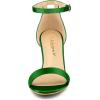 imageAllegra K Womens Satin Open Toe Ankle Strap Chunky Heels SandalsGreen
