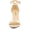 imageAllegra K Womens Satin Open Toe Ankle Strap Chunky Heels SandalsNude