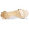 imageAllegra K Womens Satin Open Toe Ankle Strap Chunky Heels SandalsNude
