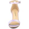 imageAllegra K Womens Satin Open Toe Ankle Strap Chunky Heels SandalsPurple