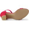 imageAllegra K Womens Satin Open Toe Ankle Strap Chunky Heels SandalsRed