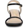 imageAllegra K Womens Slingback Buckle Chunky Heels TwoTone SandalsBlack