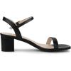 imageAllegra K Womens Slingback Buckle Chunky Heels TwoTone SandalsBlack