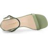 imageAllegra K Womens Slingback Buckle Chunky Heels TwoTone SandalsLight Green