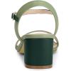 imageAllegra K Womens Slingback Buckle Chunky Heels TwoTone SandalsLight Green
