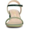 imageAllegra K Womens Slingback Buckle Chunky Heels TwoTone SandalsLight Green