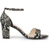 imageAllegra K Womens Snakeskin Heels Chunky Heels Ankle Strap SandalsBlack Snake