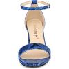 imageAllegra K Womens Snakeskin Heels Chunky Heels Ankle Strap SandalsBlue Snake