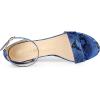 imageAllegra K Womens Snakeskin Heels Chunky Heels Ankle Strap SandalsBlue Snake