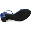 imageAllegra K Womens Snakeskin Heels Chunky Heels Ankle Strap SandalsBlue Snake