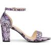 imageAllegra K Womens Snakeskin Heels Chunky Heels Ankle Strap SandalsPurple Snake