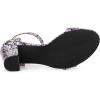 imageAllegra K Womens Snakeskin Heels Chunky Heels Ankle Strap SandalsPurple Snake