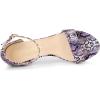 imageAllegra K Womens Snakeskin Heels Chunky Heels Ankle Strap SandalsPurple Snake