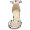 imageAllegra K Womens Snakeskin Heels Chunky Heels Ankle Strap SandalsWhite Snake