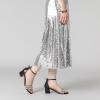 imageAllegra K Womens Sparkly Rhinestone Ankle Strap Chunky Heel SandalsBlack