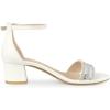 imageAllegra K Womens Sparkly Rhinestone Ankle Strap Chunky Heel SandalsWhite