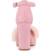 imageAllegra K Womens Square Toe Faux Fur Platform Chunky Heels SandalsPink