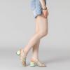 imageAllegra K Womens Square Toe Knots Ankle Strap Chunky Heels SandalsLime Green
