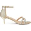 imageAllegra K Womens Stiletto Kitten Heels Glitter Heel SandalsGold