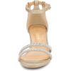 imageAllegra K Womens Stiletto Kitten Heels Glitter Heel SandalsGold