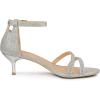 imageAllegra K Womens Stiletto Kitten Heels Glitter Heel SandalsSilver