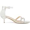 imageAllegra K Womens Stiletto Kitten Heels Glitter Heel SandalsWhite