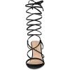 imageAllegra K Womens Strappy One Strap Lace Up Chunky Heels SandalsBlack