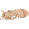 imageAllegra K Womens Strappy One Strap Lace Up Chunky Heels SandalsNude