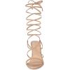 imageAllegra K Womens Strappy One Strap Lace Up Chunky Heels SandalsNude