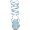 imageAllegra K Womens Strappy One Strap Lace Up Chunky Heels SandalsSky Blue