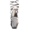imageAllegra K Womens Tie Dye Platform Chunky Heel Lace Up SandalsBlack